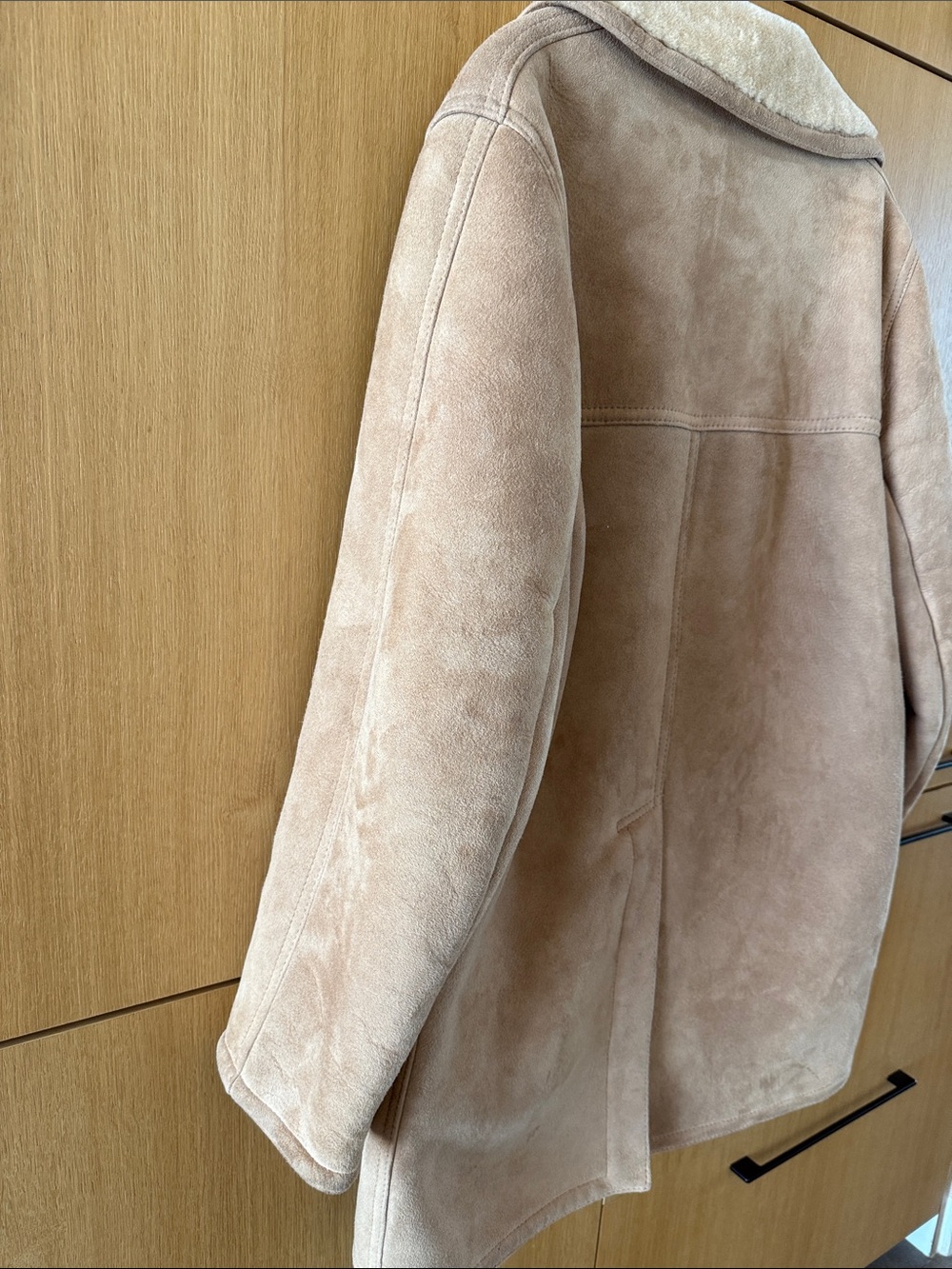 Vintage Sawyer of Napa Shearling Rancher Coat Suede Leather Sheepskin Jacket - Picture 8 of 13